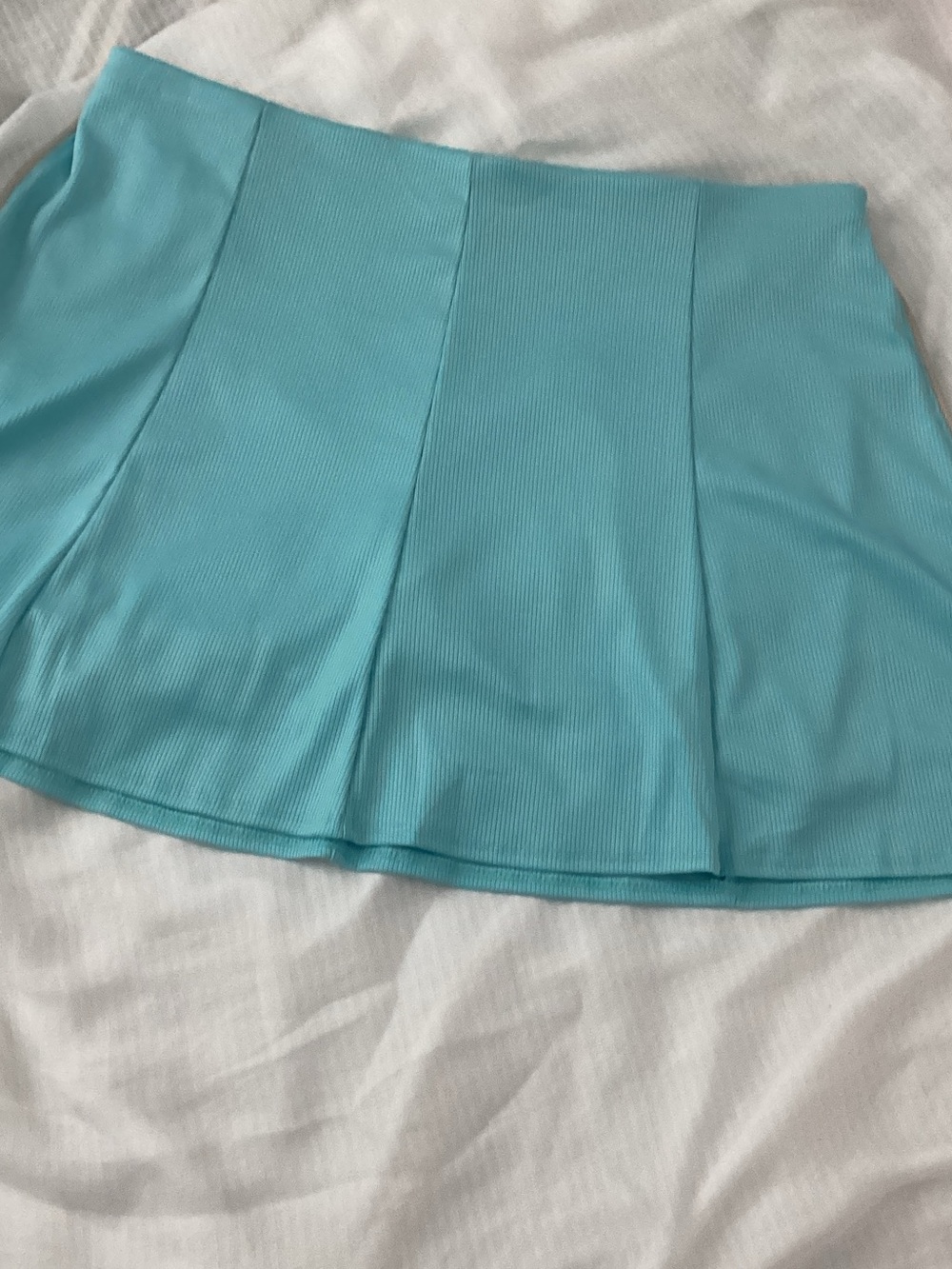 Lucky in Love Aqua tennis skirt with 2 back pockets